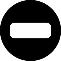 Remove Modern Semi Solid Black Icon vector