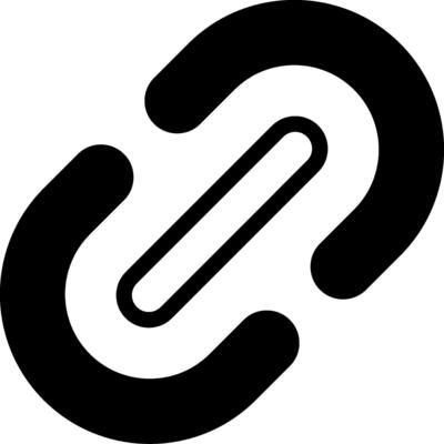 Link Modern Solid Black Icon