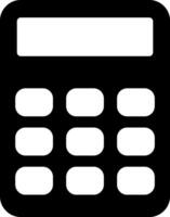 Calculator Modern Solid Black Icon vector