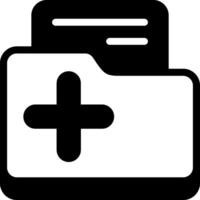 Add Folder Solid Black Icon vector