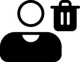 Black Delete Contact Icon vector