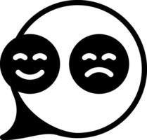 Emoji Picker Solid Black Icon vector