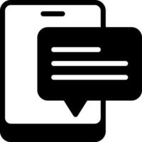 Mobile Message Bold Black Icon vector