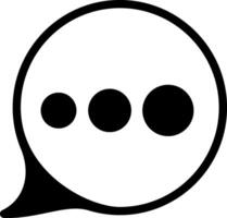Typing Indicator Solid Black Icon vector