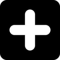 Add Black and White Icon vector