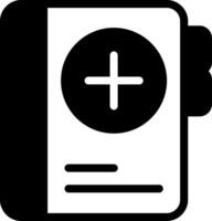 Black Add Contact Solid Icon vector