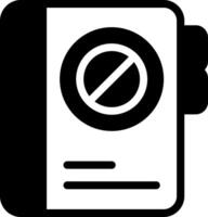 Black Block Contact Solid Icon vector