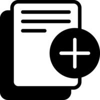 Add Document Solid Icon vector