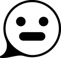 Message Emoji Solid Black Icon vector