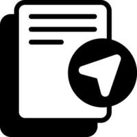 Share Document Black Icon vector