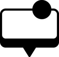 Chat Notification Solid Black Icon vector