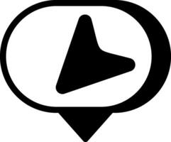 Incoming Message Solid Black Icon vector