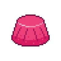 Pixel art Strawberry Jelly Dessert game asset design vector