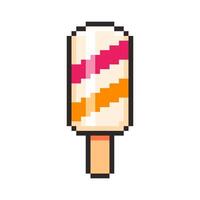 Pixel art Ice Cream game asset design vector