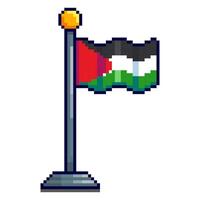 Pixel art Palestine Flag game asset design vector