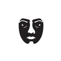Angry Mood Cartoon Style Icons with Strong Expression in Bold Face Set vector
