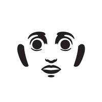 Cartoon Angry Mood Faces Expression Bundle with Monochrome Icon Design vector
