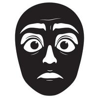 Bold Angry Mood Icons Bundle in Cartoon Style Face Expression Design vector