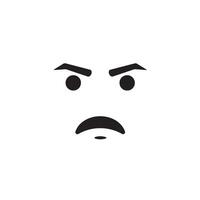 Angry Face Expressions with Cartoon Icons Bundle of Bold Character Mood vector