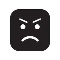 Character Mood Bundle Featuring Angry Expression Faces in Cartoon Style vector