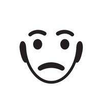 Cartoon Bold Face Icons with Angry Expression Bundle and Eyebrow Mood vector