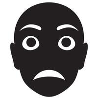 Cartoon Angry Mood Face Icons Bundle in Bold Expression Clean Style vector