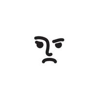 Cartoon Style Angry Expression Faces Bundle with Character Mood Icons vector