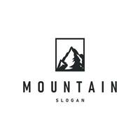 mountain logo concept design simple natural mountains with a simple minimalist vector