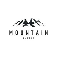 mountain logo minimalist design simple natural mountains with a simple minimalist black silhouette as a brand template symbol and template illustration vector