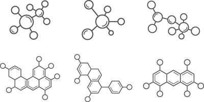 Molecule icon. Molecule structure connection models. Chemistry science, molecular structure, chemical laboratory dna cell protein. Science and medical concept with connected dots vector