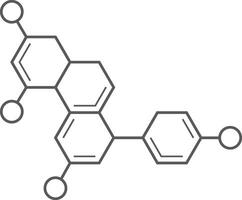 Molecule science icon. Hexagonal molecule dna structure vector