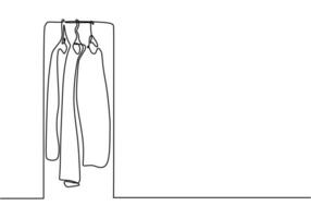 One single line of Clothes on a hanger in the store hangers vector