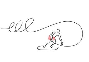 Single continuous line drawing young professional surfer in action riding the waves on blue ocean. vector