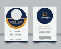 Office ID Card Layout in colorful, Simple and Modern Design, Ready-to-Use ID Card Template for Corporate Staff vector