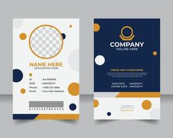 Modern Identity Card Template in colorful for Professionals, Basic Employee ID Template, Clean and Effective vector