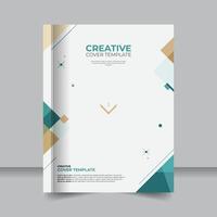 Minimalist Book or Assignment Cover Design with Geometric Shapes vector