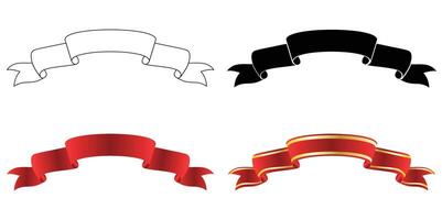 swirl ribbon element vector
