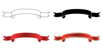 Ribbon design with swirl effect vector