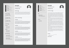 Clean and professional resume template for jobseeker. Simple ats friendly cv design. vector