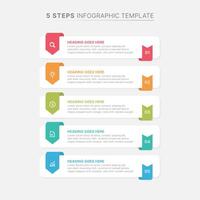 Business Infographic Template Design with 5 Data Points vector