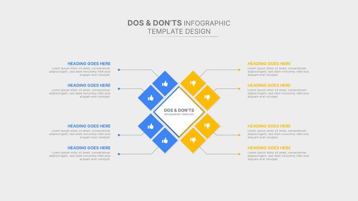 Comparison Dos and Donts Infographic Design Template