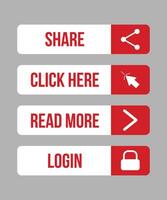 Flat Design CTA Button Collection vector