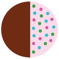 Sweet Bakery Half Cookie with Sprinkles cooking clipart, Kitchen Bakery sublimation design, Bakery Elements design illustration vector