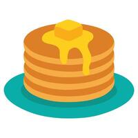 Sweet Bakery Pancake Stack with Butter cooking clipart, Kitchen Bakery sublimation design, Bakery Elements design illustration vector