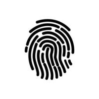 fingerprint security icon design vector
