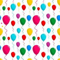 seamless pattern of colorful balloons vector