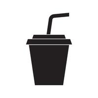 Cup of juice. Silhouette. design. Illustration on white background. vector