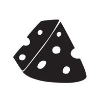 Slice of cheese. Silhouette. Hand drawn design. Illustration on white background. vector