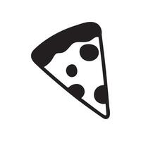 Silhouette of slice of pizza. Graphic design. Illustration on white background. vector