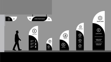Pylon Signage and Wayfinding Designs for Buildings and Parking Areas vector
